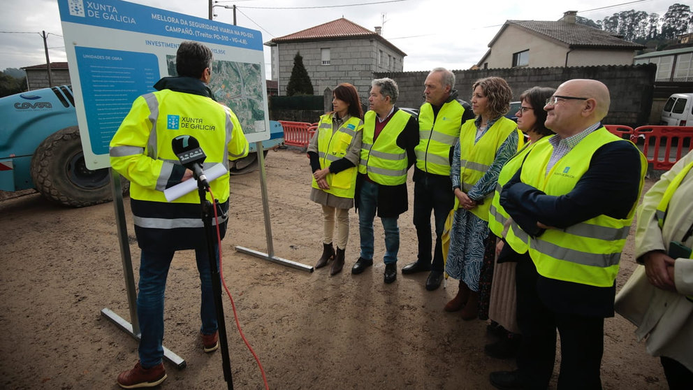 Visita obra seguridade viaria Campañó