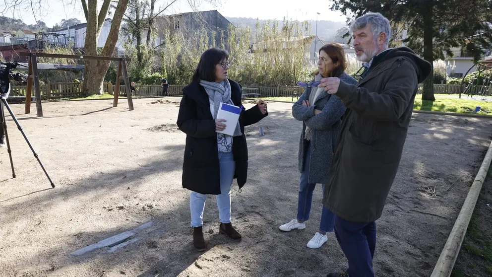 Mª Xosé Abilleira no Parque infantil dos Praceres