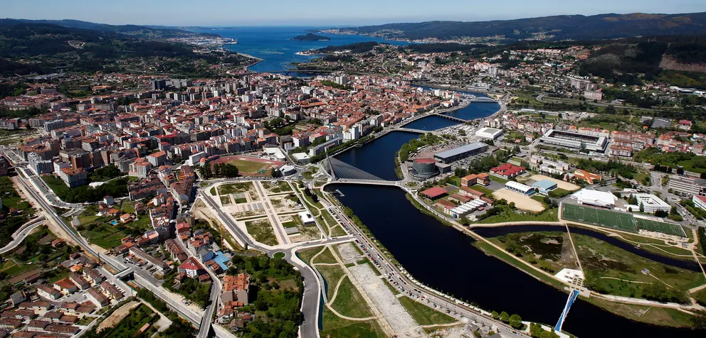 Vista aérea de Pontevedra