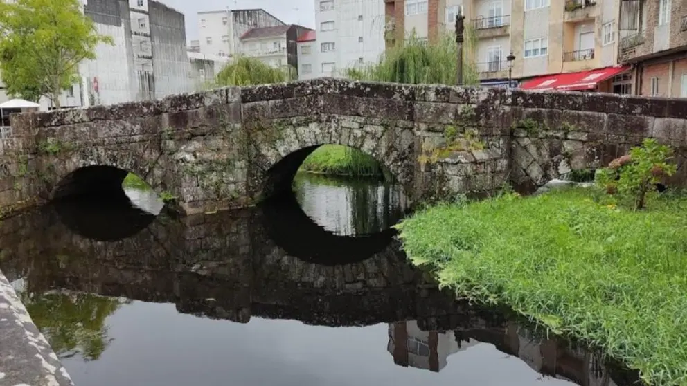 Ponte romana sobre o río Bermaña