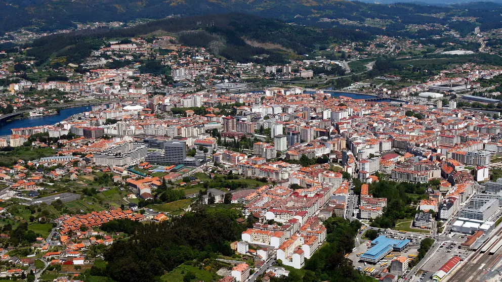 Vista a&eacute;rea de Pontevedra
