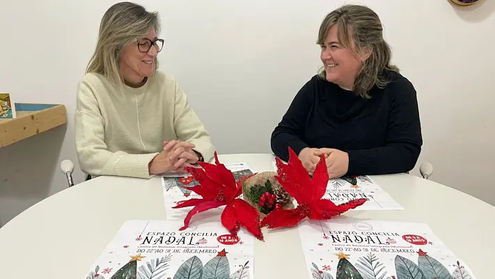 Clara Rodriguez e Rosana Mart&iacute;nez Boullosa presentando campamento concilia 2025 Nadal