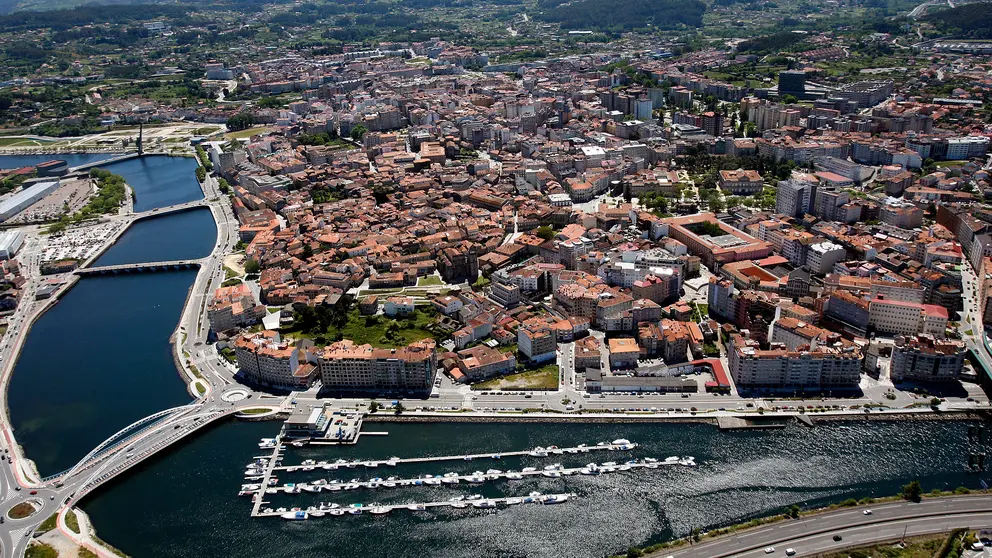 Vista a&eacute;rea de Pontevedra