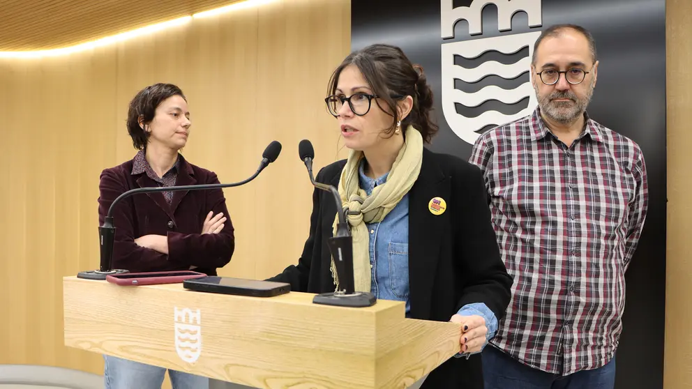 Anabel Gul&iacute;as na presentaci&oacute;n do proxecto de renovaci&oacute;n dos lucernarios do Mercado