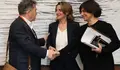O alcalde de Pontevedra e a vicepresidenta do Goberno, Teresa Ribera, coinciden na necesidade de traballar e recuperar os espazos marítimo-terrestres de Pontevedra