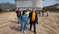 O alcalde comproba o bo ritmo das obras do Parque da Parda, o futuro maior pulmón verde de Pontevedra