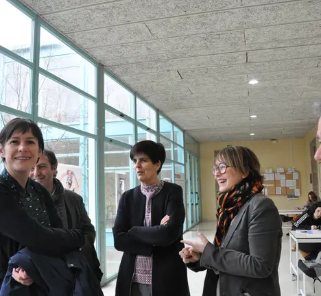 Ana Ponton visita a Facultade d e Belas Artes en Pontevedra