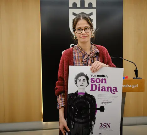 Anabel Gul&iacute;as na presentaci&oacute;n da campa&ntilde;a do 25N