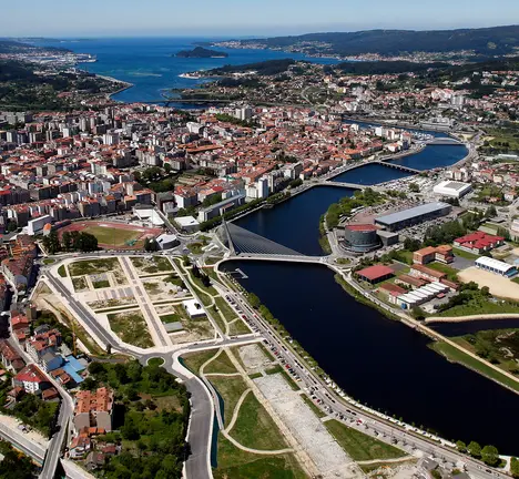 Vista a&eacute;rea de Pontevedra