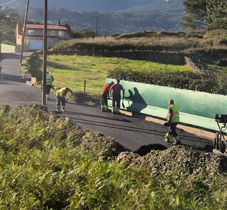 Asfaltado municipal realizado en Veigas do Monte en 2024