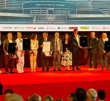 O alcalde recibe en madrid a Placa ol&iacute;mpica do COE