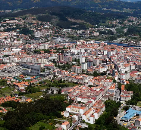 Vista a&eacute;rea de Pontevedra