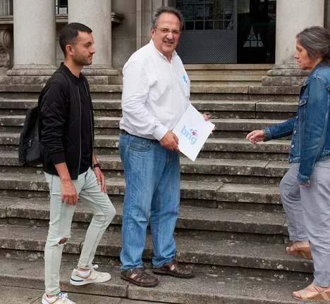 Anxo Santom&eacute;, Ernesto Filgueira e Ana Peralba