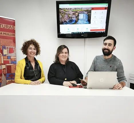 Sonia Pintos, Rosana Mart&iacute;nez Boullosa e Diego Moreira