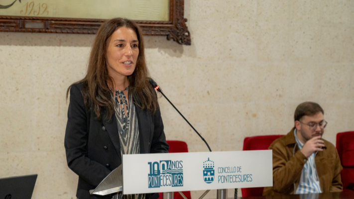 A alcaldesa Maite Tocino durante a súa intervención
