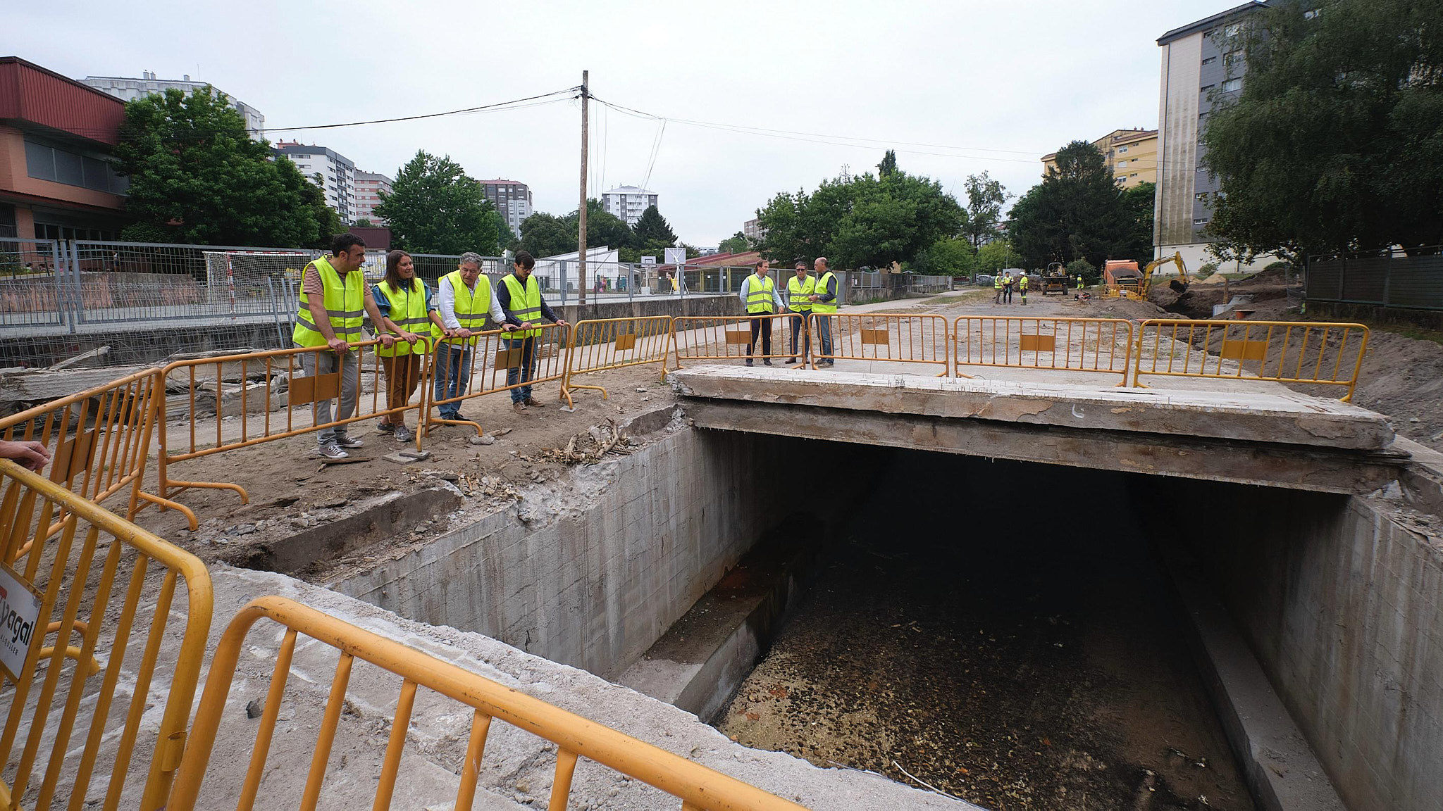 Visita ás obras de renaturalización do Gafos